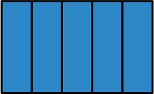 Blue Rectangle Fractions 5|5