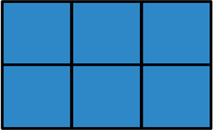 Blue Rectangle Fractions 6|6
