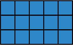 Blue Rectangle Fractions 15|15