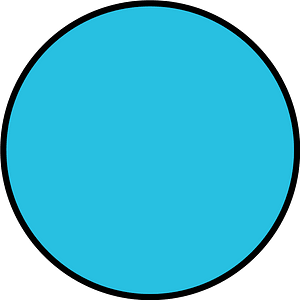Cerulean-Blue Circle Fractions 1|1