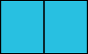 Cerulean-Blue Rectangle Fractions 2|2