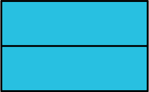 Cerulean-Blue Rectangle Fractions 2|2