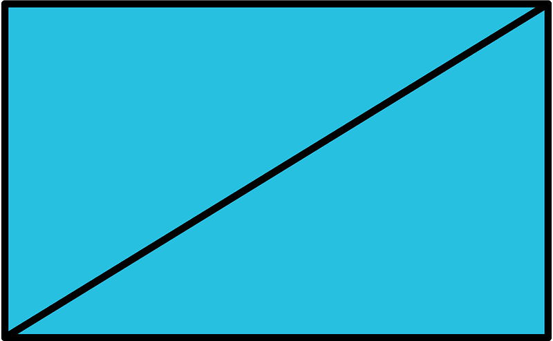 Cerulean-Blue Rectangle Fractions 2|2