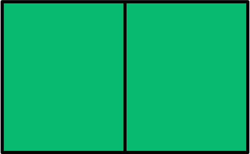 Green Rectangle Fractions 2|2