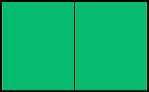 Green Rectangle Fractions 2|2