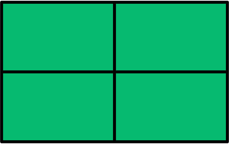 Green Rectangle Fractions 4|4