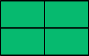 Green Rectangle Fractions 4|4