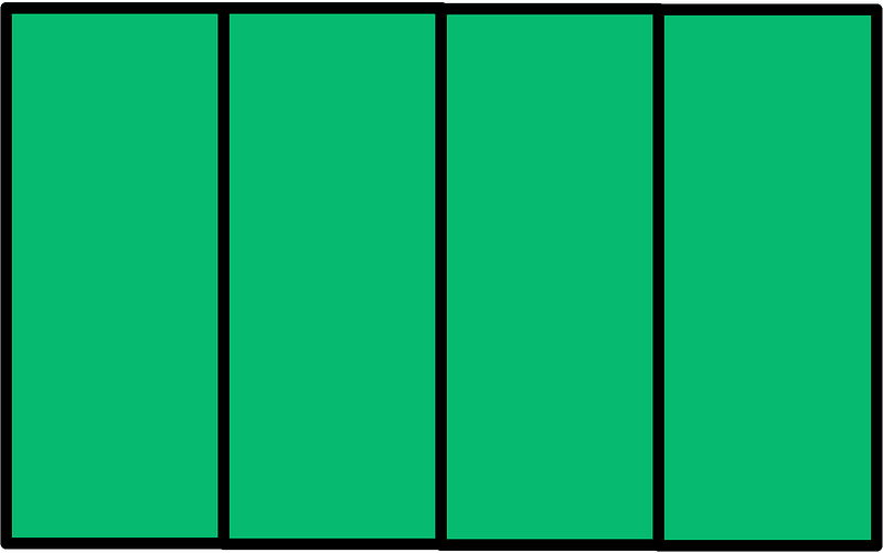 Green Rectangle Fractions 4|4