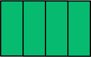 Green Rectangle Fractions 4|4