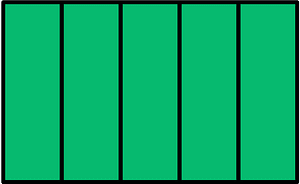 Green Rectangle Fractions 5|5