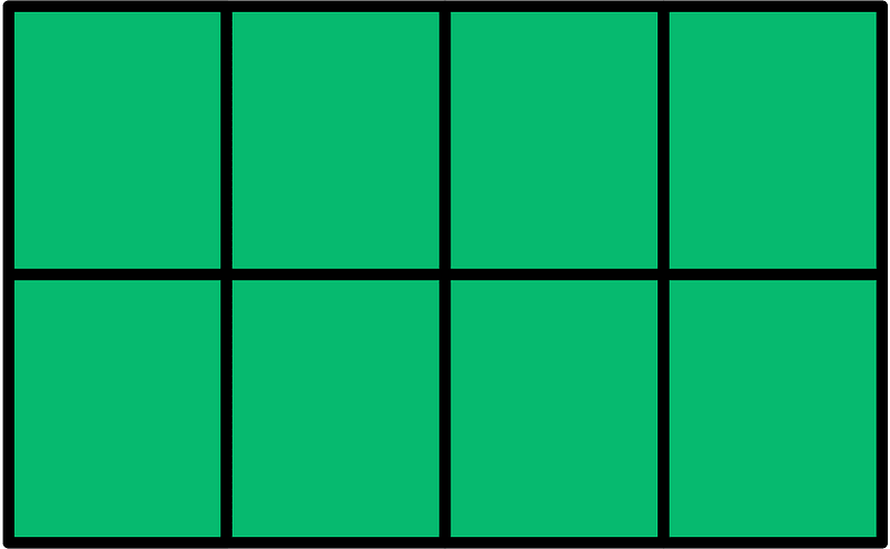 Green Rectangle Fractions 8|8