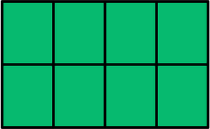 Green Rectangle Fractions 8|8