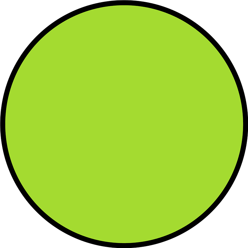 Lime Circle Fractions 1|1
