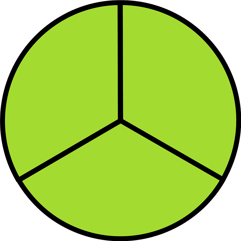 Lime Circle Fractions 3|3