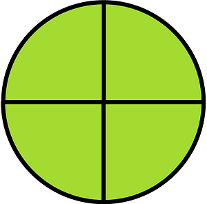 Lime Circle Fractions 4|4