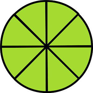 Lime Circle Fractions 8|8