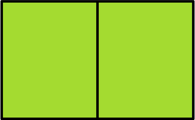 Lime Rectangle Fractions 2|2
