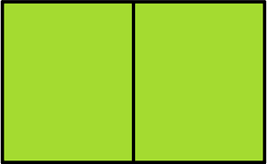 Lime Rectangle Fractions 2|2