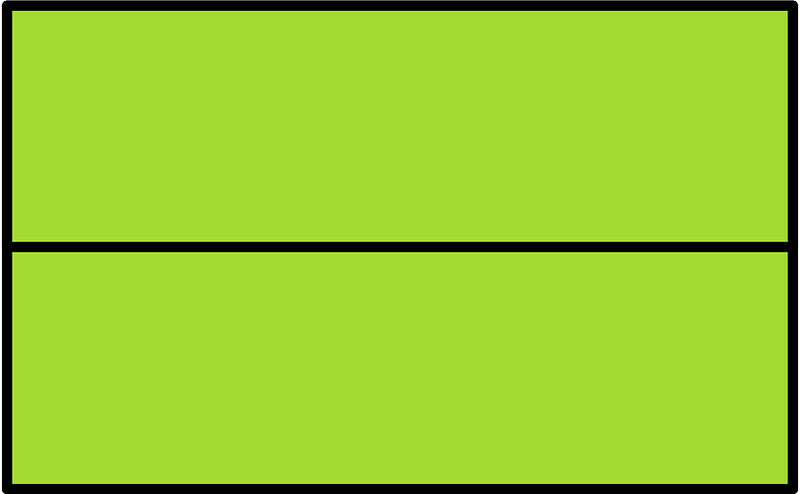 Lime Rectangle Fractions 2|2