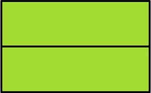 Lime Rectangle Fractions 2|2