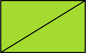 Lime Rectangle Fractions 2|2
