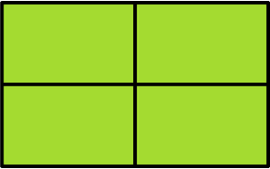Lime Rectangle Fractions 4|4