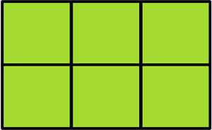 Lime Rectangle Fractions 6|6