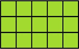 Lime Rectangle Fractions 15|15