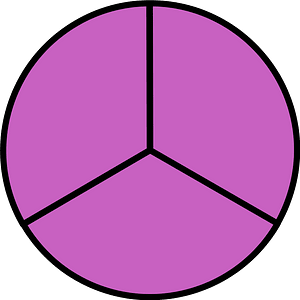 Magenta Circle Fractions 3|3