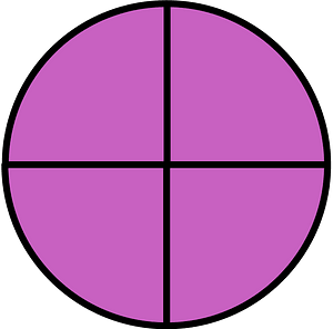 Magenta Circle Fractions 4|4
