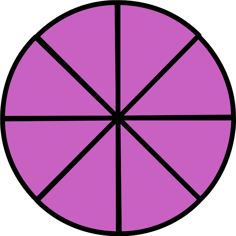 Magenta Circle Fractions 8|8
