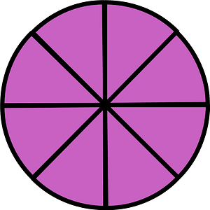 Magenta Circle Fractions 8|8