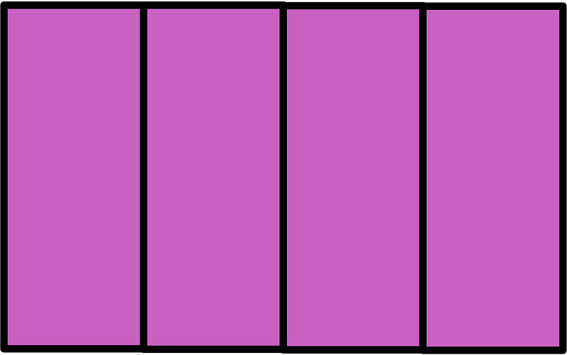 Magenta Rectangle Fractions 4|4