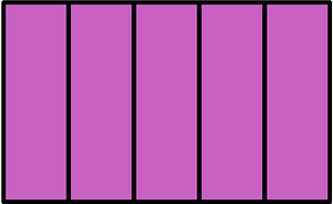 Magenta Rectangle Fractions 5|5