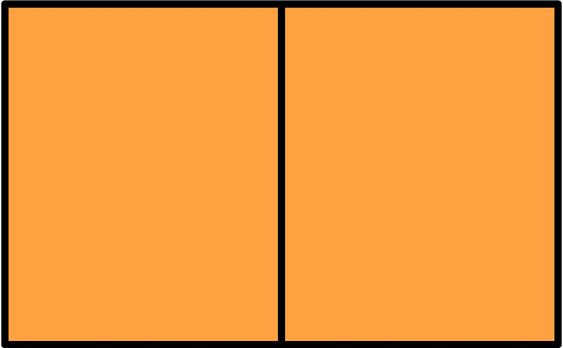 Orange Rectangle Fractions 2|2