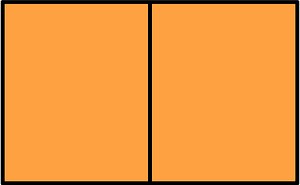 Orange Rectangle Fractions 2|2