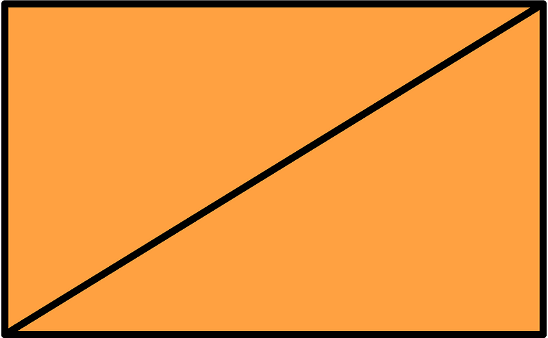 Orange Rectangle Fractions 2|2