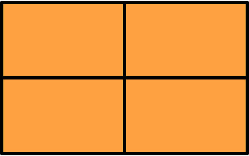 Orange Rectangle Fractions 4|4