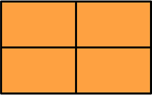 Orange Rectangle Fractions 4|4
