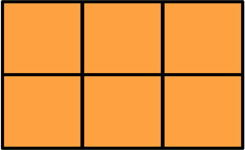 Orange Rectangle Fractions 6|6