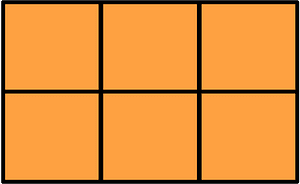 Orange Rectangle Fractions 6|6