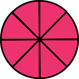 Pink Circle Fractions 8|8
