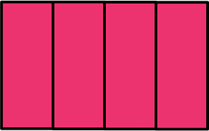 Pink Rectangle Fractions 4|4