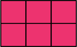 Pink Rectangle Fractions 6|6