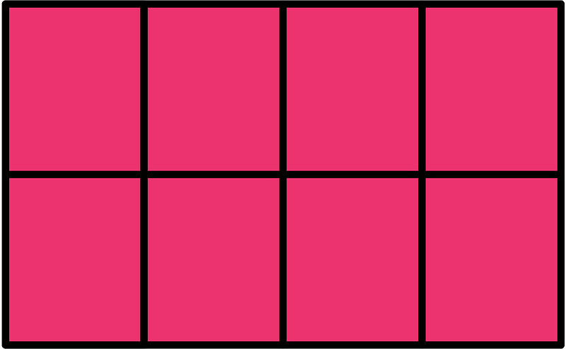 Pink Rectangle Fractions 8|8