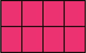 Pink Rectangle Fractions 8|8