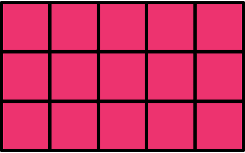 Pink Rectangle Fractions 15|15