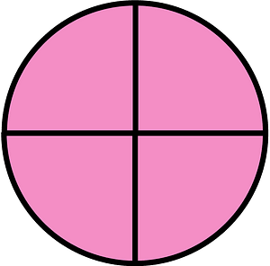 Purple Circle Fractions 4|4
