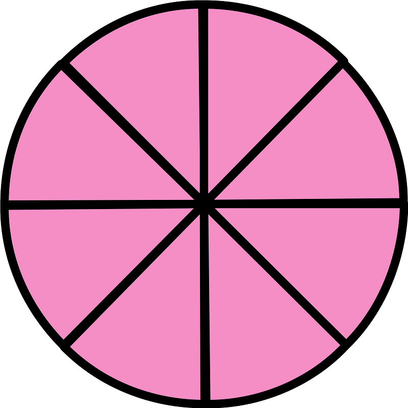 Purple Circle Fractions 8|8
