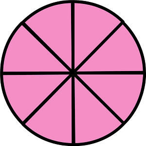 Purple Circle Fractions 8|8